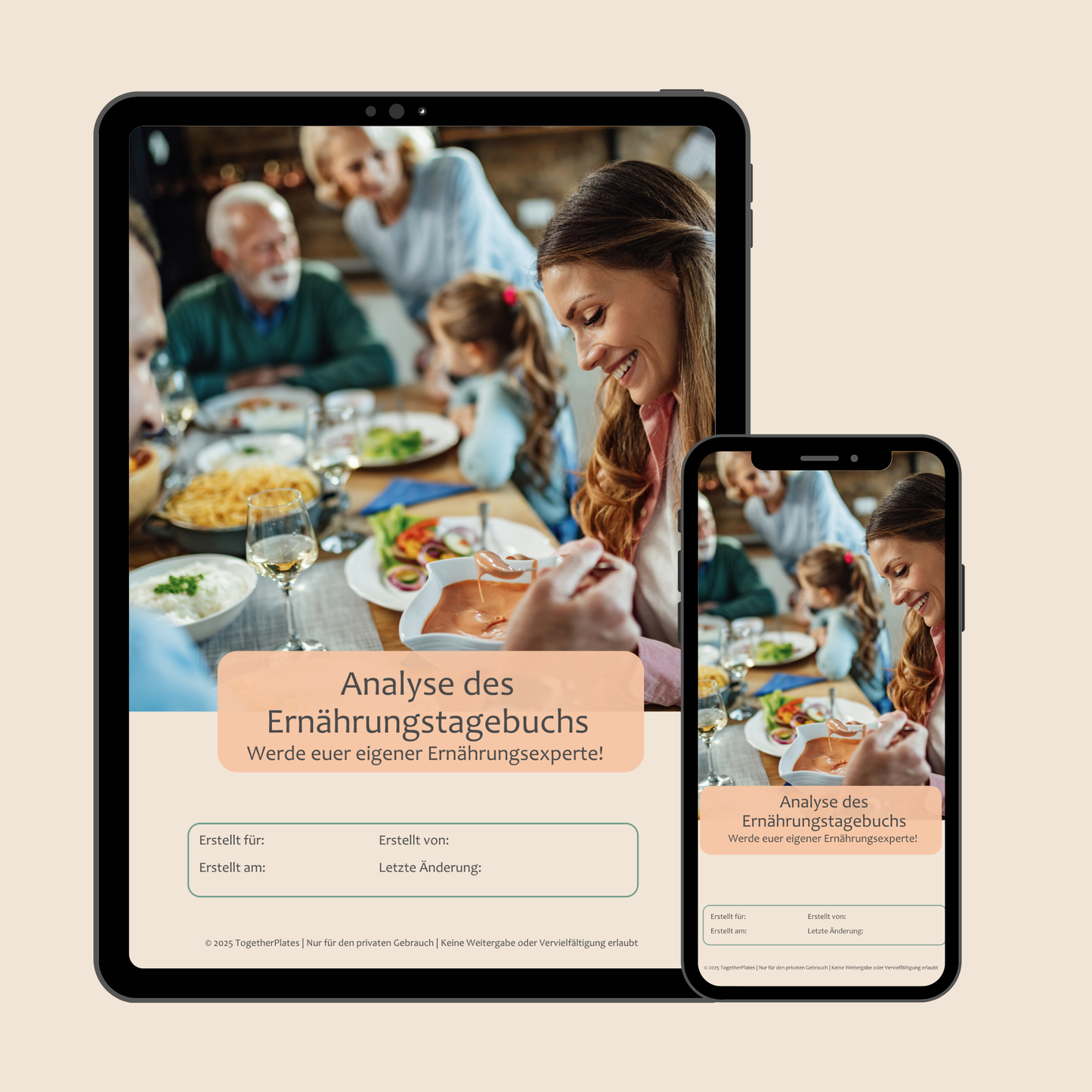 Analyse des Ernährungstagebuchs für Familien & Paare